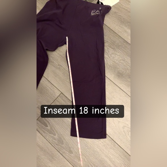 Emporio Armani Purple Cropped Athletic Leggings Authentic New W/ Tags! Medium - Picture 9 of 11